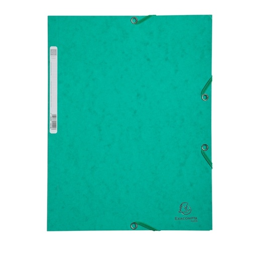[D71860] CARTELLA CON ELASTICO 24x32CM VERDE CARTONCINO LUSTRE' 425gr