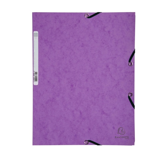 [D71863] CARTELLA CON ELASTICO 24x32CM VIOLA CARTONCINO LUSTRE' 425gr