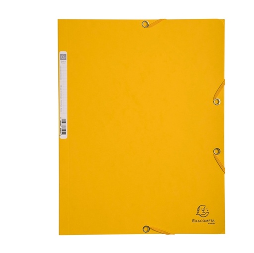 [D71864] CARTELLA CON ELASTICO 24x32CM GIALLO CARTONCINO LUSTRE' 425gr
