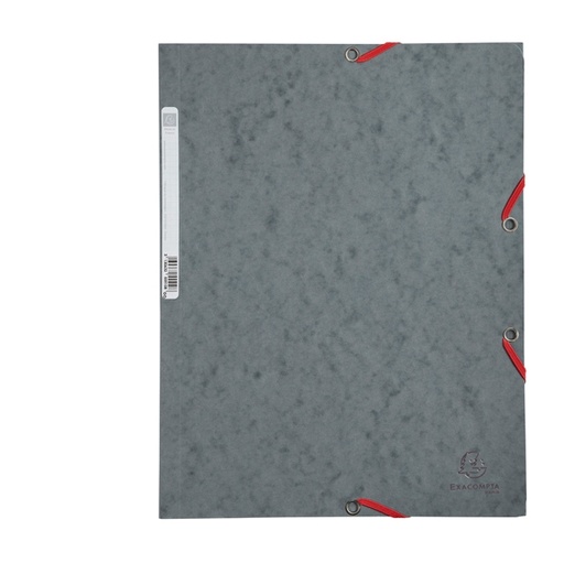 [D71865] CARTELLA CON ELASTICO 24x32CM GRIGIO CARTONCINO LUSTRE' 425gr