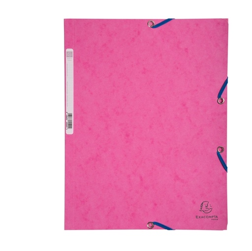 [D71868] CARTELLA CON ELASTICO 24x32CM ROSA CARTONCINO LUSTRE' 425gr