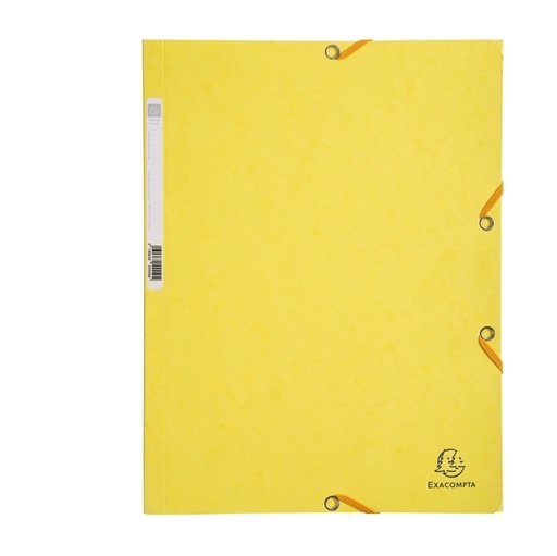 [D71870] CARTELLA CON ELASTICO 24x32CM GIALLO LIMONE CARTONCINO LUSTRE' 425gr