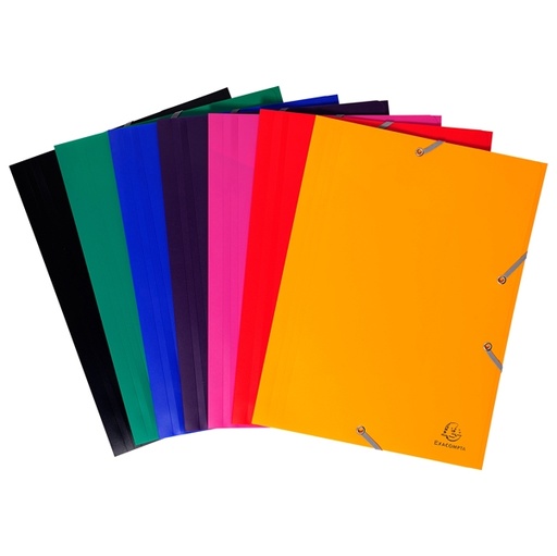 [D71880] CARTELLA PPL CON ELASTICO 24x32CM MIX 7 COLORI EXACOMPTA