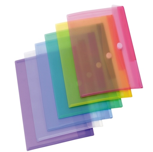[D71888] SET 12 BUSTE PPL CON VELCRO COLORI ASSORTITI TARIFOLD