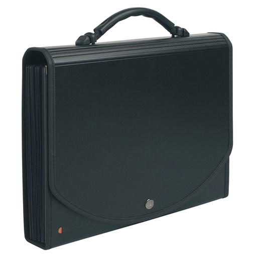 [D71901] CLASSIFICATORE A 13 TASCHE 33x26cm IN PPL NERO EXACASE