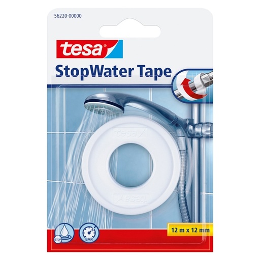 [D71953] NASTRO PER RIPARAZIONI IN TEFLON 12mmx12mt BIANCO StopWater TESA