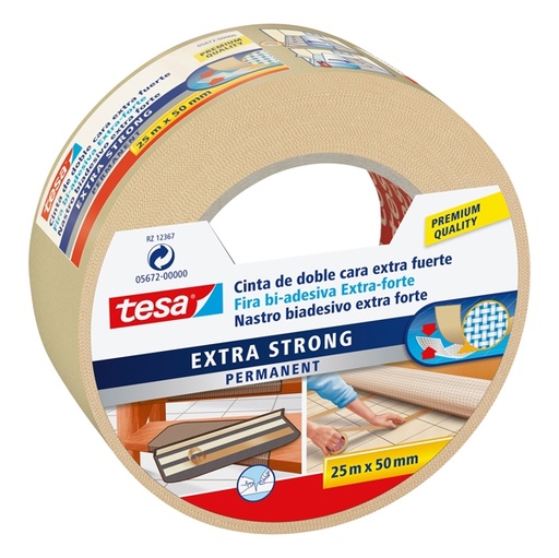 [D71961] NASTRO BIADESIVO 50mmx25mt Extra-forte Tesa