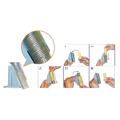 [D72113] SET 8 TUBI per SEPARA MONETE CM018/CM020