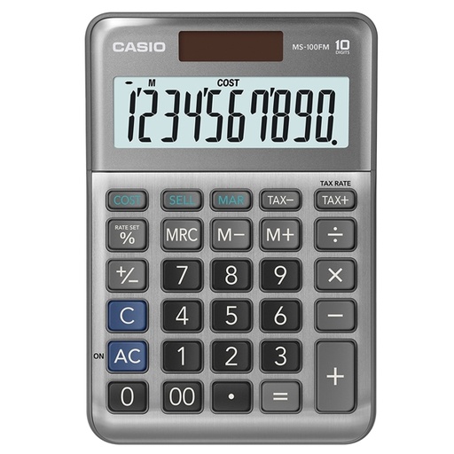 [D72195] CALCOLATRICE DA TAVOLO MS-100BM 10cifre BIG DISPLAY CASIO