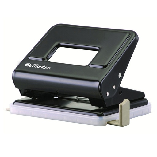 [D72785] PERFORATORE 2 fori in metallo nero TiTanium
