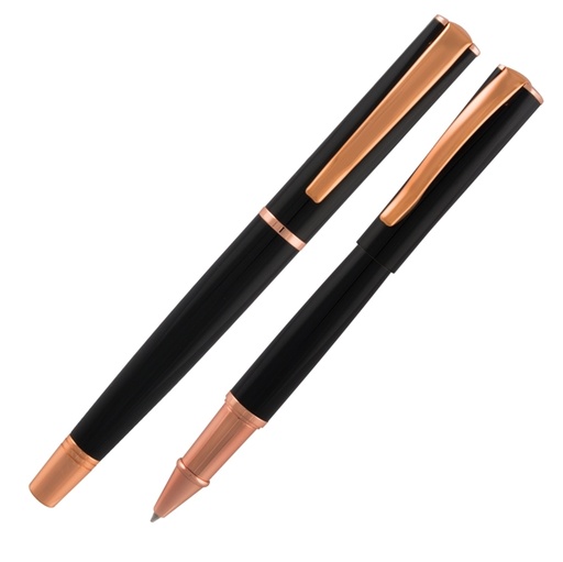 [D72936] ROLLER IMPRESSA™ NERO-ROSEGOLD punta M MONTEVERDE