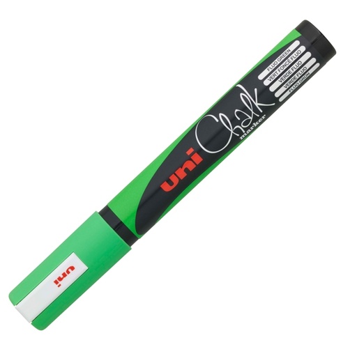 [D73411] Marcatore a gesso liquido UNI CHALK p.tonda verde fluo UNI MITSUBISHI