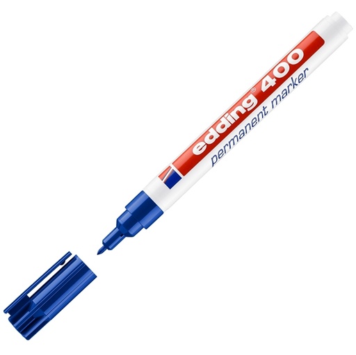 [D73448] Marcatore permanente EDDING 400 punta conica blu