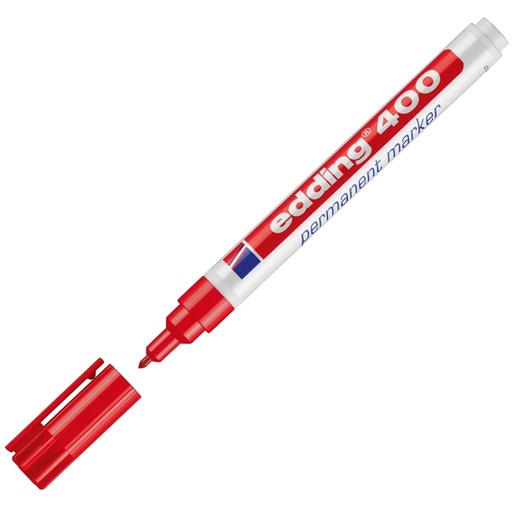 [D73449] Marcatore permanente EDDING 400 punta conica rosso