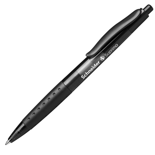 [D73508] Penna a sfera a scatto SUPRIMO punta media nero SCHNEIDER