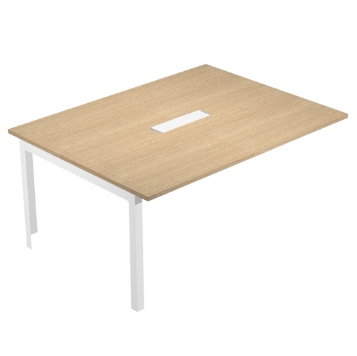 [D94066] Allungo tavolo riunione Woody Sup.160x120cm piano rovere / gambe metal