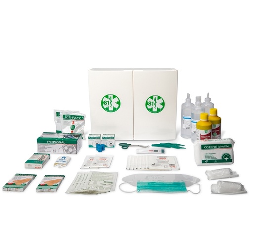 [D73555] ARMADIETTO P. SOCCORSO in plastica BIANCO 102P oltre 3 persone
