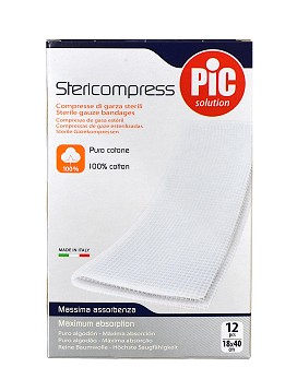 [D73565] SCATOLA 12 COMPRESSE DI GARZA STERILE 18X40CM