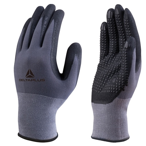 [D73631] GUANTO DI PRECISIONE VE727NO Tg.10 palmo NITRILE/PU + puntini
