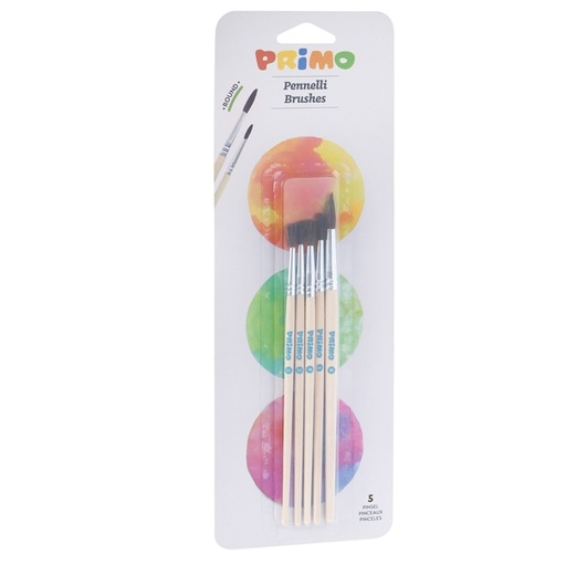 [D73653] BLISTER 5 PENNELLI TONDI ASSORTITI PRIMO