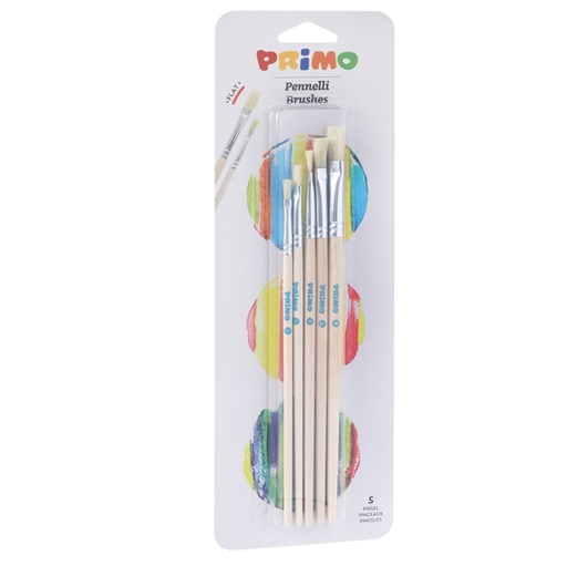 [D73654] BLISTER 5 PENNELLI PIATTI ASSORTITI PRIMO