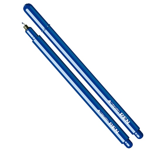 [D73981] PENNARELLO TRATTO PEN NEW METAL BLU