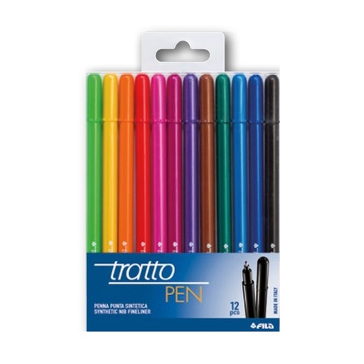 [D73984] BUSTA 12 PENNARELLO TRATTO PEN NEW METAL