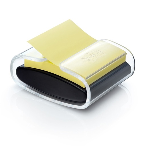 [D74000] DISPENSER PRO nero +1 Post-it(R) Super Sticky Z-Notes Giallo Canary™ 76x76mm