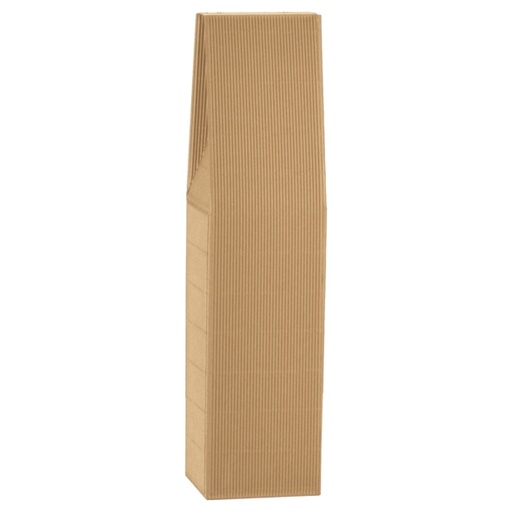 [D74058] SCATOLA 1 BOTTIGLIA 90x90mm H 370mm OND A AVANA