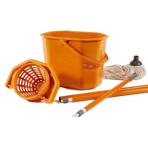[D74095] KIT PAVIMENTI (SECCHIOSTRIZZA+MOP+MANICO130cm) Perfetto