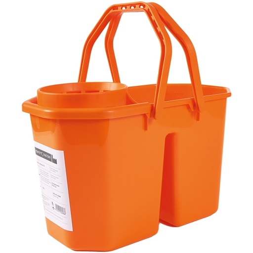 [D74100] SECCHIO DOPPIA VASCA 15Lt con STRIZZATORE In Factory