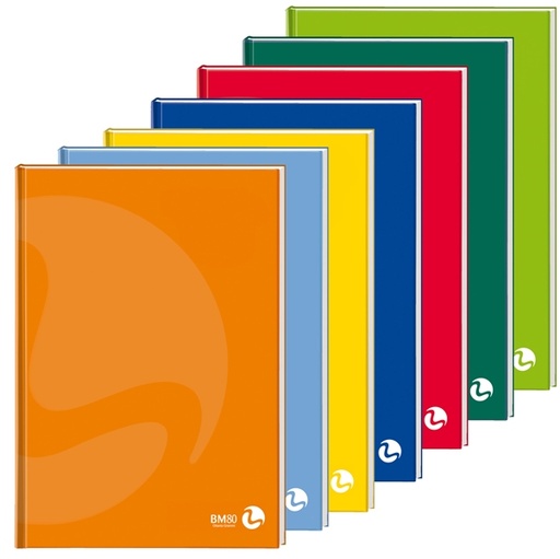 [D74119] MAXIQUADERNO CARTONATO A4 80gr 96fg+1 1rigo COLOR 80 BM
