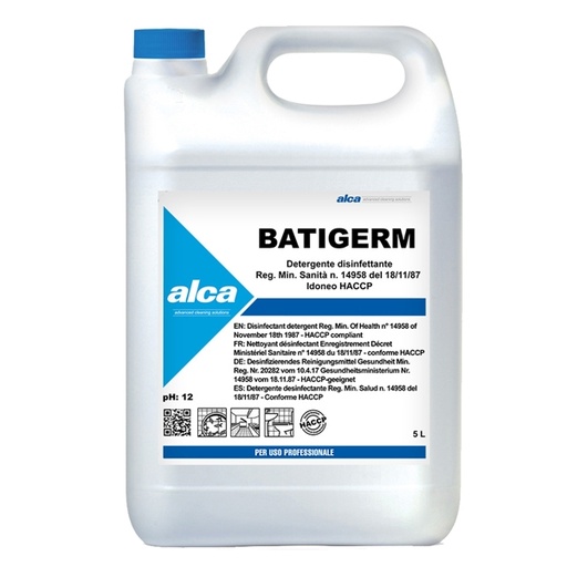 [D74151] DETERGENTE DISINFETTANTE Batigerm Tanica 5Lt Alca