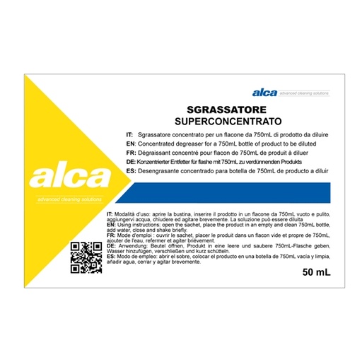 [D74159] BUSTINA 50ML SGRASSATORE SUPERCONCENTRATO Linea Monodose Alca