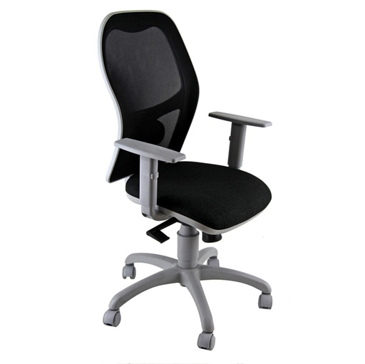[D74208] POLTRONA SEMIDIREZIONALE Hubble Grafix GRIGIO/NERO C/BRACC.