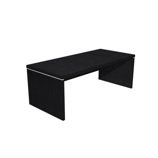 [D74301] SCRIVANIA DIREZIONALE 210X90cm NERO VEN. - PRESTIGE
