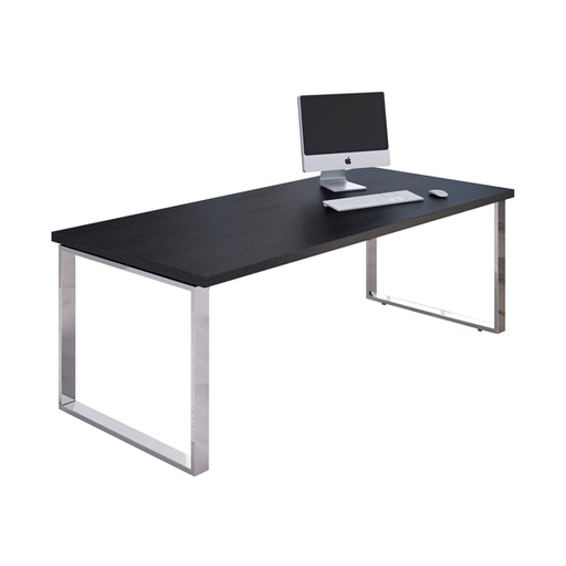 [D74303] SCRIVANIA DIREZIONALE 180X90cm NERO VEN. - PRESTIGE METAL