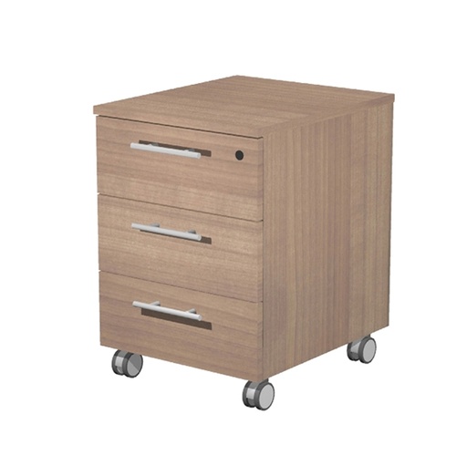 [D74308] CASSETTIERA 3CASS. c/ruote 41,8x52x61,5cm CILIEGIO AR.- PRESTIGE