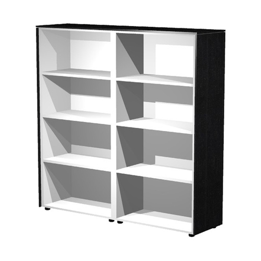 [D74319] COPPIA MOBILI MEDIO-ALTI A GIORNO 162,8X43cm H158,2cm NERO VEN. - PRESTIGE