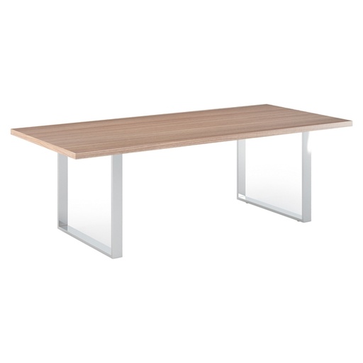 [D74334] TAVOLO RIUNIONI 220x100cm CILIEGIO AR.- PRESTIGE METAL