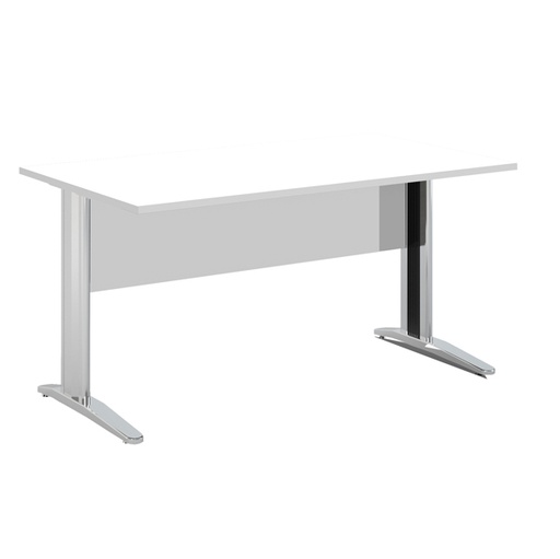 [D74350] SCRIVANIA LINEARE 160X80cm BIANCO - EASY METAL