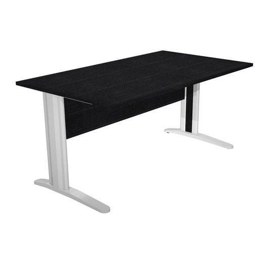 [D74353] SCRIVANIA LINEARE 160X80cm NERO VENATO - EASY METAL