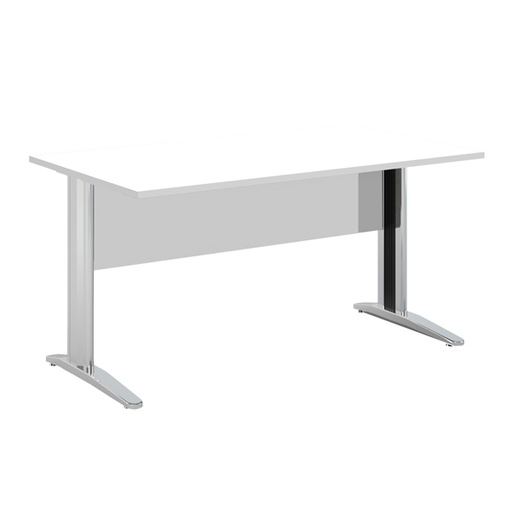 [D74355] SCRIVANIA LINEARE 140X80cm BIANCO - EASY METAL