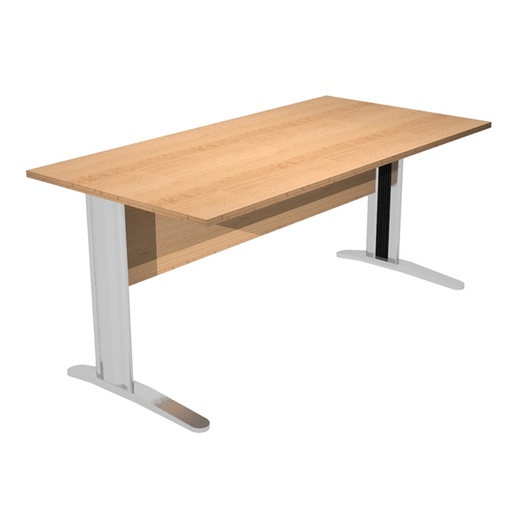 [D74357] SCRIVANIA LINEARE 140X80cm FAGGIO - EASY METAL