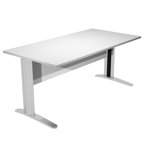 [D74359] SCRIVANIA LINEARE 140X80cm GRIGIO - EASY METAL