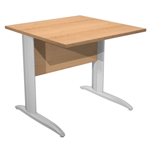 [D74362] SCRIVANIA LINEARE 80X80cm FAGGIO - EASY METAL