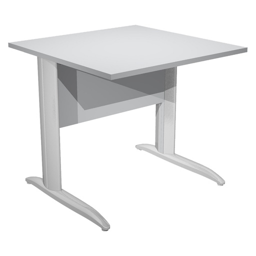 [D74364] SCRIVANIA LINEARE 80X80cm GRIGIO - EASY METAL