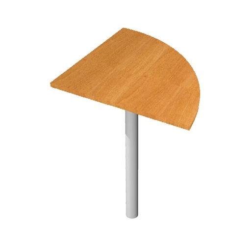 [D74366] ANGOLARE 90  NOCE CHIARO + GAMBA SUPPORTO x SCRIVANIE EASY
