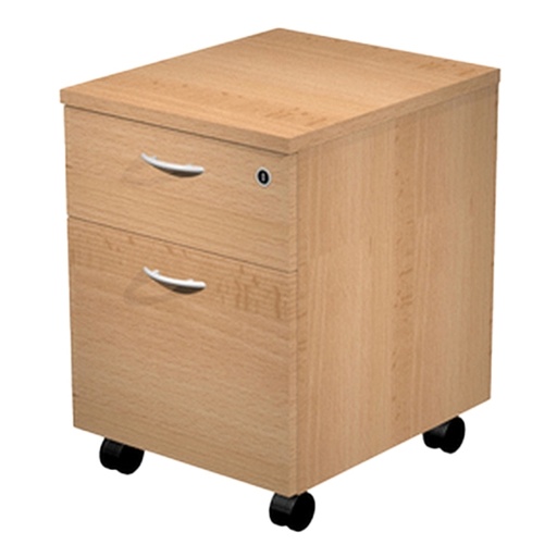 [D74377] CASSETTIERA 1 CASS.+1 CLASSIF. con RUOTE FAGGIO - EASY