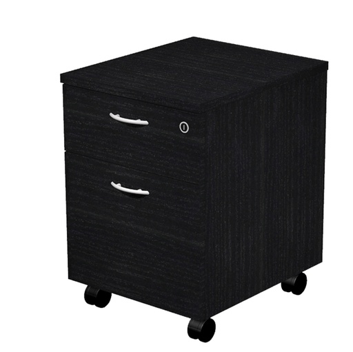 [D74378] CASSETTIERA 1 CASS.+1 CLASSIF. con RUOTE NERO VENATO - EASY